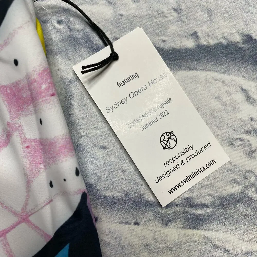 Swiminista x James Peter Henry Artistic Fringe Swimsuit in Sydney Print